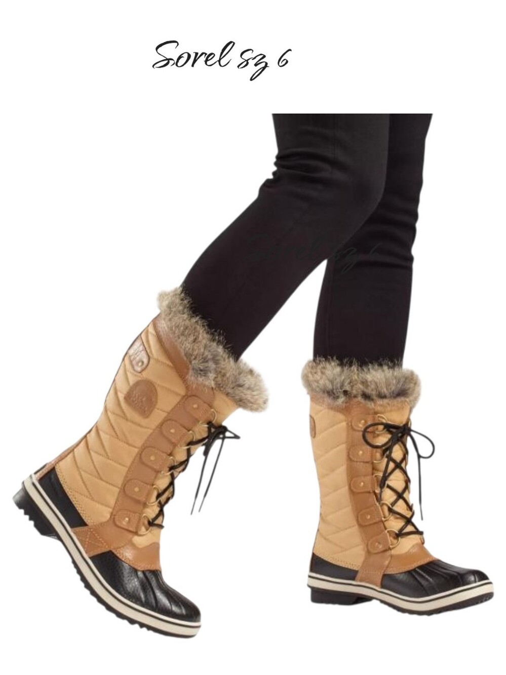 SOREL Tofino II Waterproof Winter Snow Boots Curry Fawn Women's Size 6